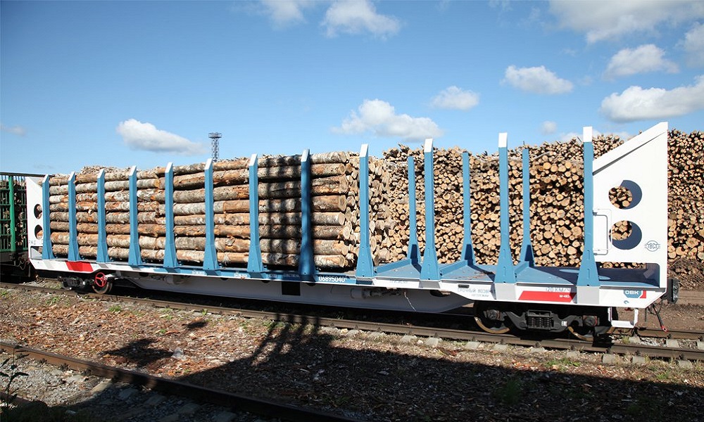 Вагон, лесовоз, платформа для лесоматериалов 13-6895
